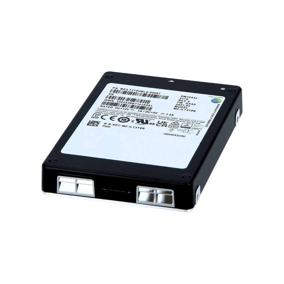 Samsung 3.84TB Solid State Drive 2.5" Internal SAS 12Gb/s PM1643a