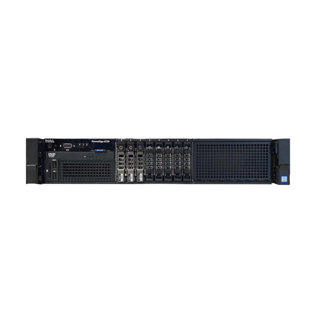 R730 Server Dell PowerEdge R730 8-bay Server 2x 2650 V4 =24 Cores H730 64GB 3x tra ...