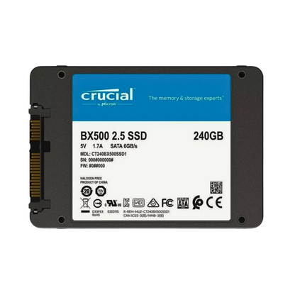 Crucial BX500 240GB Solid State Drive 2.5" Internal SATA (SATA/600) 540 MB/s CT240BX500SSD1