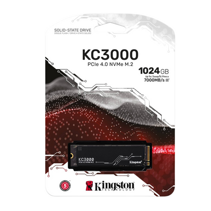 Kingston KC3000 1024GB Solid State Drive M.2 Internal PCIe 4.0 NVMe SKC3000S/1024G