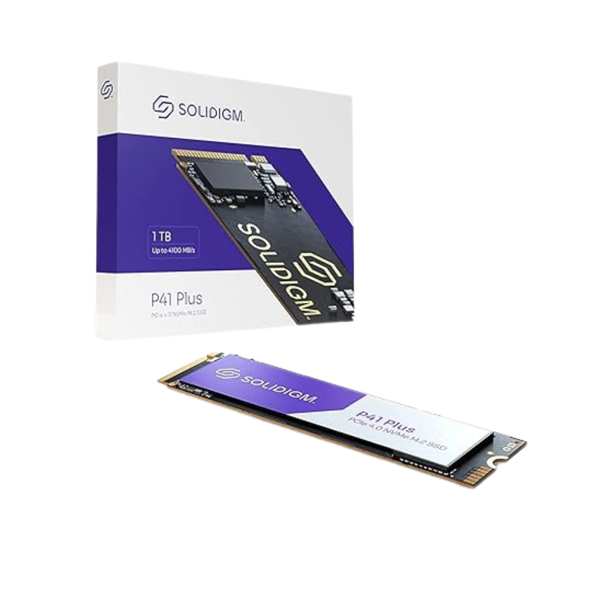 Solidigm P41 Plus Series 1TB Solid State Drive GEN 4 NVMe 3D NAND M.2 Internal PCIe 4.0 x4 SSDPFKNU010TZX1