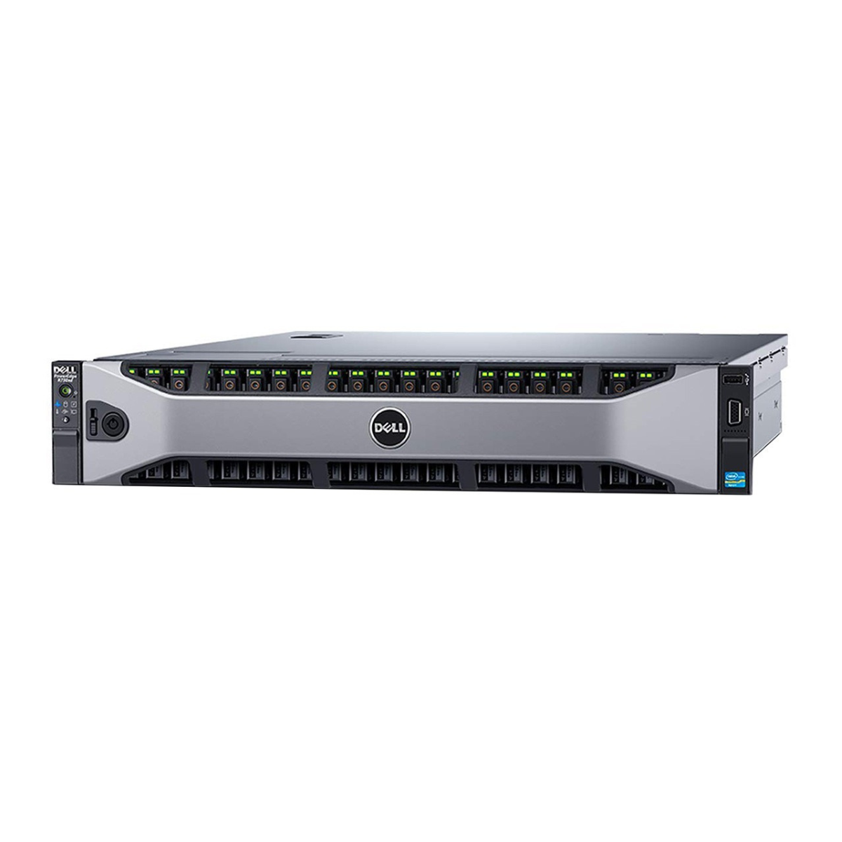 Dell PowerEdge R730XD 24-bay Server 2x E5-2640 V3 =16 Cores H730 64GB RAM 2x 250GB SSD