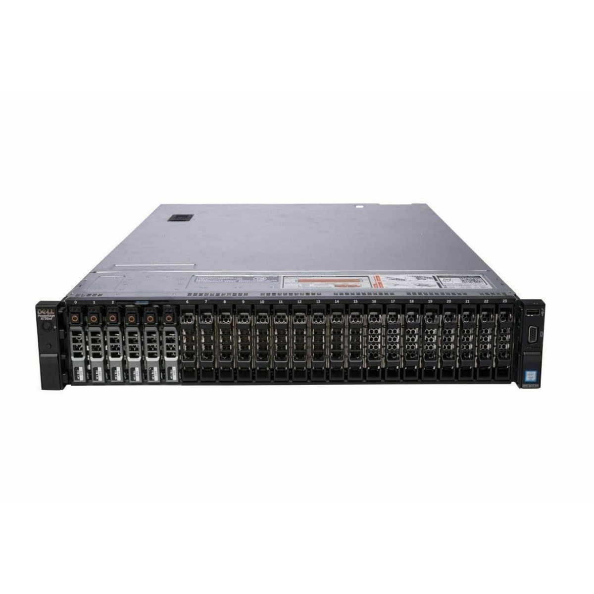 Dell PowerEdge R730XD 24-bay Server 2x E5-2620 V3 = 24 Cores H730P 32GB 8x trays